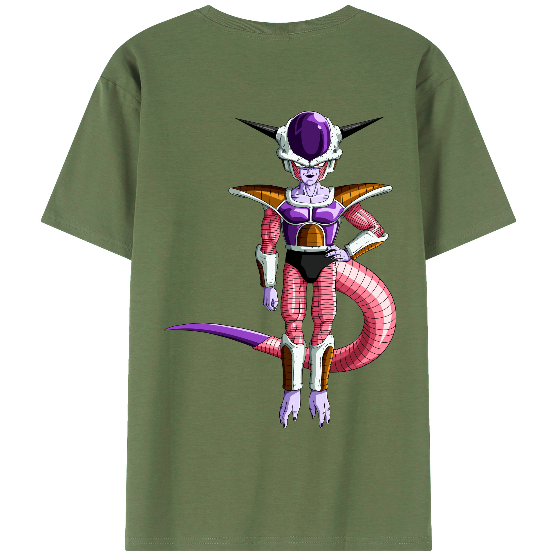 （画像用） ドラゴンボール フリーザ DRAGON BALL Frieza 綿100％ メンズ半袖Tシャツ（バックプリント） 通気性